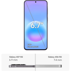 Samsung Galaxy A57 5G, Smartphone Android 5G avec l'IA Accessible à Tous, 256 Go, RAM 8 Go, Chargeur Secteur Rapide 25W Inclus, 
