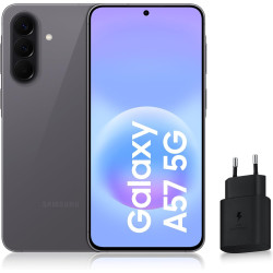 Samsung Galaxy A57 5G, Smartphone Android 5G avec l'IA Accessible à Tous, 256 Go, RAM 8 Go, Chargeur Secteur Rapide 25W Inclus, 