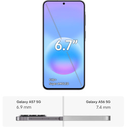 Samsung Galaxy A57 5G, Smartphone Android 5G avec l'IA Accessible à Tous, 256 Go, RAM 8 Go, Chargeur Secteur Rapide 25W Inclus, 