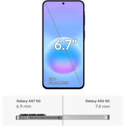 Samsung Galaxy A57 5G, Smartphone Android 5G avec l'IA Accessible à Tous, 128 Go, RAM 8 Go, Chargeur Secteur Rapide 25W Inclus, 