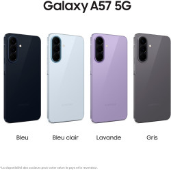 Samsung Galaxy A57 5G, Smartphone Android 5G avec l'IA Accessible à Tous, 128 Go, RAM 8 Go, Chargeur Secteur Rapide 25W Inclus, 