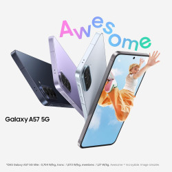 Samsung Galaxy A57 5G, Smartphone Android 5G avec l'IA Accessible à Tous, 128 Go, RAM 8 Go, Chargeur Secteur Rapide 25W Inclus, 