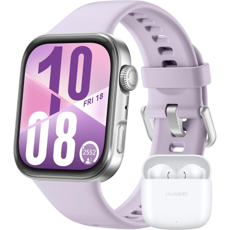 Huawei watch fit 4 montre connectée, + freebuds se 2 blanc, ultra-fine, ios et android, autonomie de la batterie jusqu'à 10 jour