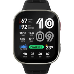 Amazfit Bip Max 50 mm Montre Connectée, Écran AMOLED 2,07", Autonomie 20 Jours, GPS & Cartes, 4 Go Stockage, Tracker d’Activité 