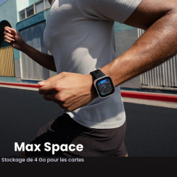 Amazfit Bip Max 50 mm Montre Connectée, Écran AMOLED 2,07", Autonomie 20 Jours, GPS & Cartes, 4 Go Stockage, Tracker d’Activité 