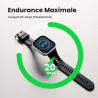 Amazfit Bip Max 50 mm Montre Connectée, Écran AMOLED 2,07", Autonomie 20 Jours, GPS & Cartes, 4 Go Stockage, Tracker d’Activité 