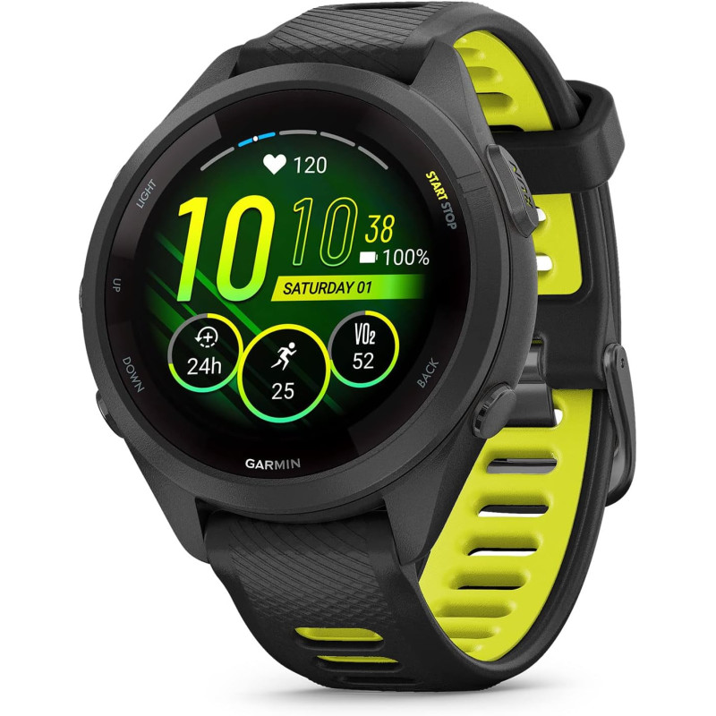 Garmin Forerunner 265S Montre Connectée de Course, Écran AMOLED Coloré, Métriques d'entraînement et Informations de Récupération