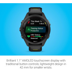 Garmin Forerunner 265S Montre Connectée de Course, Écran AMOLED Coloré, Métriques d'entraînement et Informations de Récupération