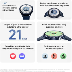 XIAOMI Watch S5 46mm, Montre connectée Homme/Femme,AMOLED 1,48",Tracker d’activité avec fréquence Cardiaque et Sommeil,21 Jours 