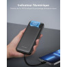 Charmast Batterie Externe, 10000mAh Power Bank avec 4 Câbles Intégrés, USB C Mince Batterie Portable Compatible avec iPhone 17/1