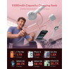 Charmast Batterie Externe, 10000mAh Power Bank avec 4 Câbles Intégrés, USB C Mince Batterie Portable Compatible avec iPhone 17/1