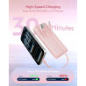 Charmast Batterie Externe, 10000mAh Power Bank avec 4 Câbles Intégrés, USB C Mince Batterie Portable Compatible avec iPhone 17/1