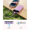 Charmast Batterie Externe, 10000mAh Power Bank avec 4 Câbles Intégrés, USB C Mince Batterie Portable Compatible avec iPhone 17/1