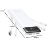 Charmast Batterie Externe, 10000mAh Power Bank avec 4 Câbles Intégrés, USB C Mince Batterie Portable Compatible avec iPhone 17/1