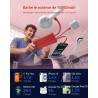 Charmast Batterie Externe, 10000mAh Power Bank avec 4 Câbles Intégrés, USB C Mince Batterie Portable Compatible avec iPhone 17/1