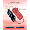 Charmast Batterie Externe, 10000mAh Power Bank avec 4 Câbles Intégrés, USB C Mince Batterie Portable Compatible avec iPhone 17/1