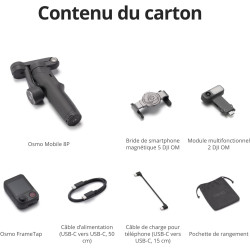 Osmo Mobile 8P, nacelle stabilisatrice pour iPhone et Android, Module de Suivi, radiocommande, Suivi natif, Barre d’Extension et