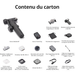 Osmo Mobile 8P + émetteur Mic Mini 2, nacelle stabilisatrice pour iPhone et Android, Microphone sans Fil, Audio Riche en détails