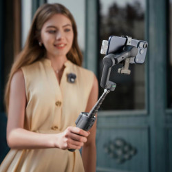 Osmo Mobile 8P + émetteur Mic Mini 2, nacelle stabilisatrice pour iPhone et Android, Microphone sans Fil, Audio Riche en détails
