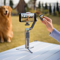 Osmo Mobile 8P nacelle stabilisatrice pour iPhone et Android, radiocommande, Suivi natif, Barre d’Extension et trépied intégrés,