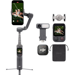 Osmo Mobile 8P+émetteur Mic 3, nacelle stabilisatrice pour iPhone&Android, radiocommande, création Professionnelle, Audio Riche 