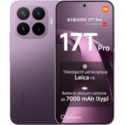 XIAOMI 17T Pro Smartphone 12+256 Go Téléobjectif Leica x5 - Violet foncé | Écran 6,83 pouces 144Hz, batterie 7000mAh, 5G, HyperC