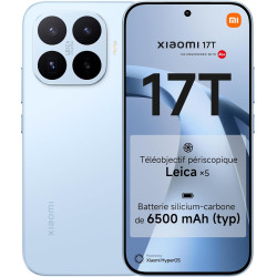 XIAOMI 17T Smartphone 12+512 Go Téléobjectif Leica x5 - Bleu | Écran 6,59 pouces 120Hz, batterie 6500mAh, 5G, MediaTek Dimensity
