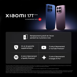 XIAOMI 17T Smartphone 12+512 Go Téléobjectif Leica x5 - Bleu | Écran 6,59 pouces 120Hz, batterie 6500mAh, 5G, MediaTek Dimensity