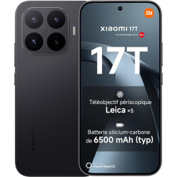 XIAOMI 17T Smartphone 12+256 Go Téléobjectif Leica x5 - Noir | Écran 6,59 pouces 120Hz, batterie 6500mAh, 5G, MediaTek Dimensity