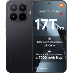 XIAOMI 17T Pro Smartphone 12 Go + 1 to Téléobjectif Leica x5 - Noir | Écran 6,83 pouces 144Hz, batterie 7000mAh, 5G, HyperCharge