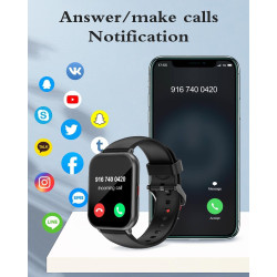 Ruimen montre connectée homme femme avec appel bleutooth smartwatch avec podometre cardiofrequencemetre oxymetre montre sport po