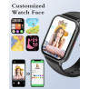 Ruimen montre connectée homme femme avec appel bleutooth smartwatch avec podometre cardiofrequencemetre oxymetre montre sport po