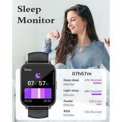 Ruimen montre connectée homme femme avec appel bleutooth smartwatch avec podometre cardiofrequencemetre oxymetre montre sport po