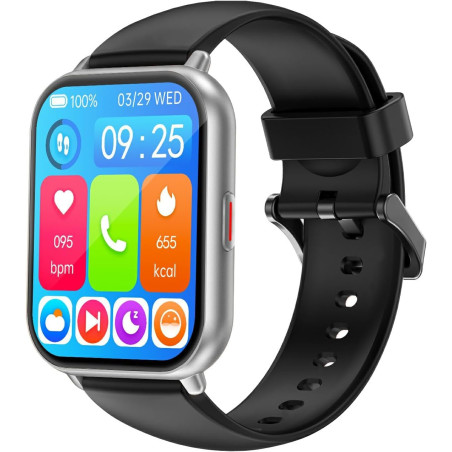 Ruimen montre connectée homme femme avec appel bleutooth smartwatch avec podometre cardiofrequencemetre oxymetre montre sport po