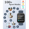 Ruimen montre connectée homme femme avec appel bleutooth rappel intelligent podometre moniteur sommeil cardiofrequencemetre oxym