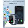 Ruimen montre connectée homme femme avec appel bleutooth rappel intelligent podometre moniteur sommeil cardiofrequencemetre oxym
