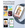 Ruimen montre connectée homme femme avec appel bleutooth rappel intelligent podometre moniteur sommeil cardiofrequencemetre oxym