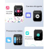 Ruimen montre connectée homme femme avec appel bleutooth rappel intelligent podometre moniteur sommeil cardiofrequencemetre oxym