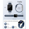 Ruimen montre connectée homme femme avec appel bleutooth rappel intelligent podometre moniteur sommeil cardiofrequencemetre oxym