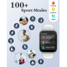 RUIMEN Montre Connectée Femme Homme Montre Telephone Repondre Appel Montre Sportif Smartwatch Podometre Frequence Cardiaque Satu