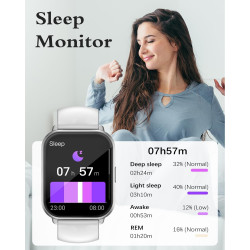 RUIMEN Montre Connectée Femme Homme Montre Telephone Repondre Appel Montre Sportif Smartwatch Podometre Frequence Cardiaque Satu