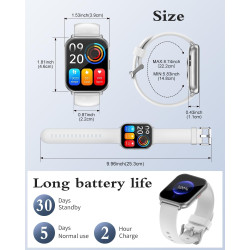 RUIMEN Montre Connectée Femme Homme Montre Telephone Repondre Appel Montre Sportif Smartwatch Podometre Frequence Cardiaque Satu