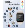 Ruimen montre connectée homme femme plusieurs modes sportifs avec appel bleutooth notifications intelligentes moniteur de fréque