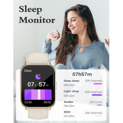 Ruimen montre connectée homme femme plusieurs modes sportifs avec appel bleutooth notifications intelligentes moniteur de fréque