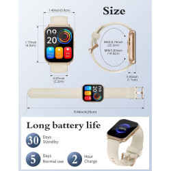 Ruimen montre connectée homme femme plusieurs modes sportifs avec appel bleutooth notifications intelligentes moniteur de fréque