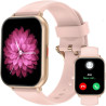 Ruimen montre connectée femme appel bleutooth lecteur de musique montre sport smartwatch pour android ios podometre cardiofreque