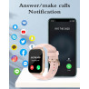 Ruimen montre connectée femme appel bleutooth lecteur de musique montre sport smartwatch pour android ios podometre cardiofreque