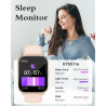 Ruimen montre connectée femme appel bleutooth lecteur de musique montre sport smartwatch pour android ios podometre cardiofreque