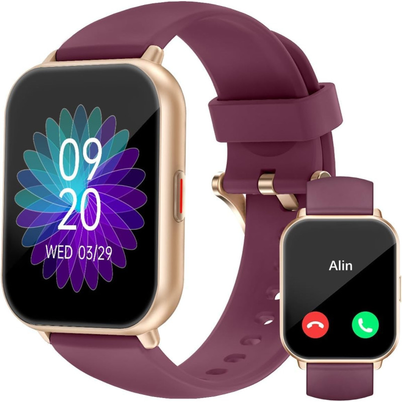 Ruimen montre connectée femme appel bleutooth plusieurs modes sportifs notifications intelligentes surveillance du cycle menstru