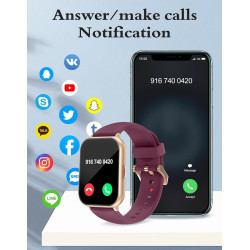 Ruimen montre connectée femme appel bleutooth plusieurs modes sportifs notifications intelligentes surveillance du cycle menstru